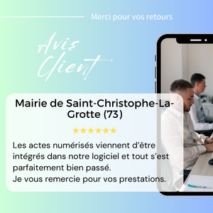 Avis client Mairie de Saint Christophe La Grotte