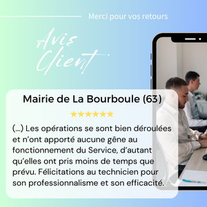 Avis client Mairie de la Bourboule