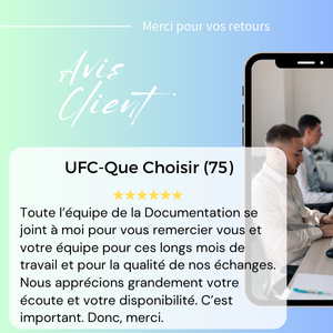 Avis client UFC Que Choisir